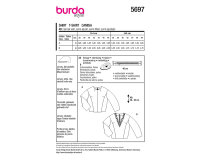 Schnittmuster Shirt mit extravagantem Ausschnitt, burda...