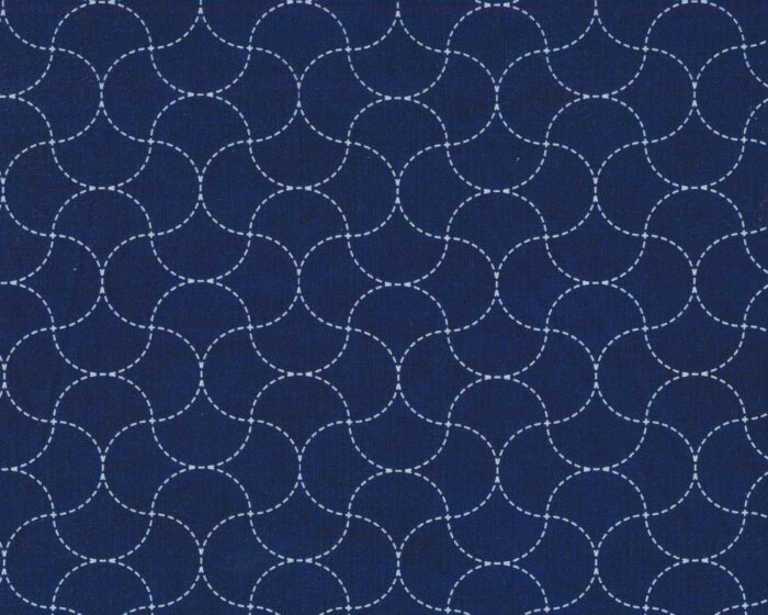 Patchworkstoff EMI YUKI, grafische Bögen, dunkelblau, Sevenberry