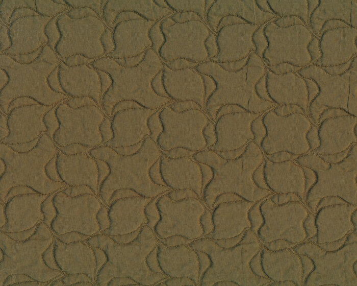 50 cm Reststück Steppstoff ELEGANCE, Blütenwaben, olive,Toptex