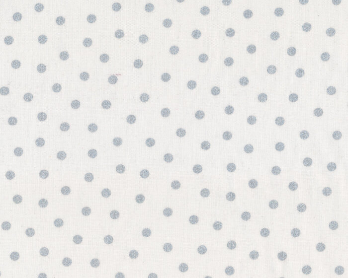 70 cm Reststück Patchworkstoff MIXOLOGY LUXE, Punkte, weiß-silber metallic