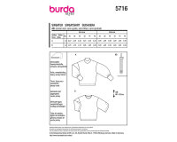 Schnittmuster Sweater mit Volumenärmeln, burda style...