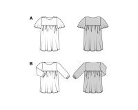 Schnittmuster für Kinder Kleid mit Flügelärmeln, burda kids 9201
