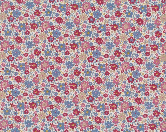 Patchworkstoff VILLAGE LIFE, Vintage-Blumen, creme, Tilda