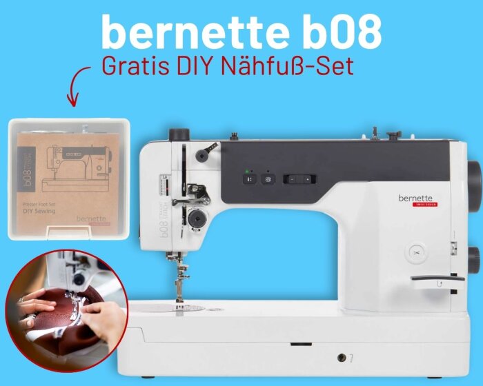 bernette b08 Schnellnäher inkl. GRATIS DIY Nähfuß-Set