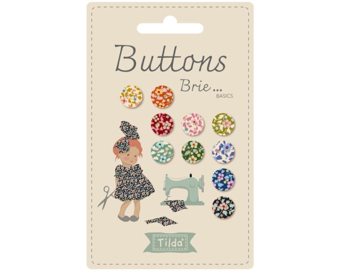 Knopf-Set BRIE BASICS, 10 mm, Tilda