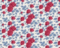 Precuts Fat Quarter Baumwollstoff VILLAGE LIFE, rot, Tilda