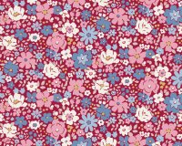Precuts Fat Quarter Baumwollstoff VILLAGE LIFE, rot, Tilda