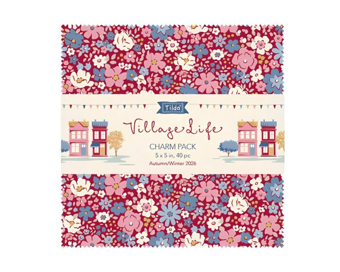 Precuts Charme Pack Baumwollstoff VILLAGE LIFE, Tilda