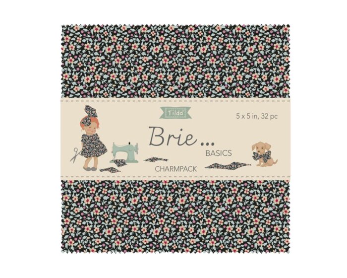 Precuts Charme Pack Baumwollstoff BRIE BASICS, Tilda