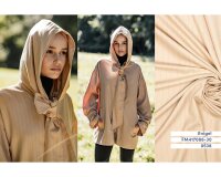 Viskose-Webstoff BAMBUS, Nadelstreifen, beige, Fibre Mood