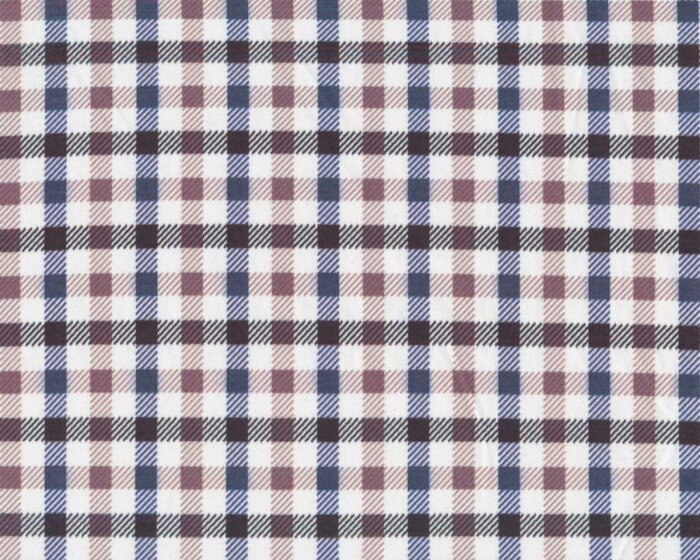 Baumwollstoff TRENCH CHECK, Karo, blau-braun, Fibre Mood