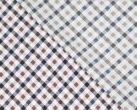 Baumwollstoff TRENCH CHECK, Karo, blau-braun, Fibre Mood