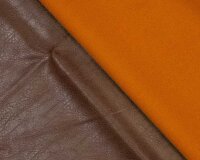 Kunstleder mit Stretch VINTAGE LEATHER, dunkelbraun, Fibre Mood