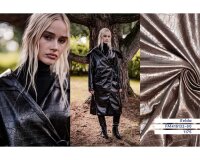 Kunstleder SNAKE LEATHER, Schlangenhaut, schwarzbraun, Fibre Mood