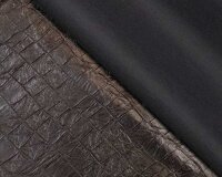 Kunstleder SNAKE LEATHER, Schlangenhaut, schwarzbraun, Fibre Mood