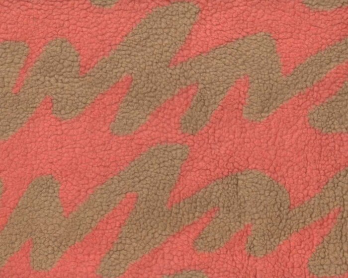 Teddyplüsch WEAVE, Zackenmuster, rot, Fibre Mood