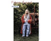 Teddyplüsch WEAVE, Zackenmuster, rot, Fibre Mood