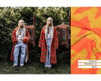 Teddyplüsch WEAVE, Zackenmuster, rot, Fibre Mood