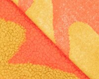 Teddyplüsch WEAVE, Zackenmuster, rot, Fibre Mood