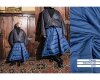 Doubleface-Steppstoff QUILTED, gesteppte Querstreifen, blau, Fibre Mood