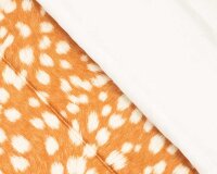 Doubleface-Steppstoff BAMBI, Rehflecken, rotbraun, Fibre Mood