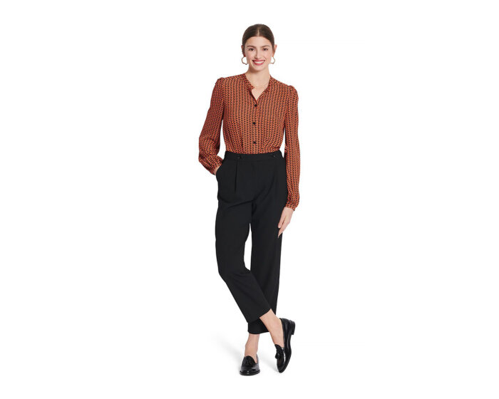 Schnittmuster Bluse mit Rüschen oder Stehkragen, burda easy 5939