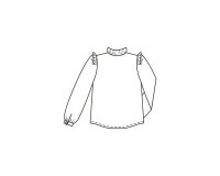 Schnittmuster Bluse mit Rüschen oder Stehkragen, burda easy 5939