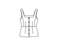 Schnittmuster Kleid & Top mit Knopfleiste, burda 5922