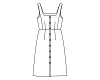 Schnittmuster Kleid & Top mit Knopfleiste, burda 5922