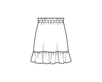Schnittmuster, Rock mit Kordel, burda style 5832