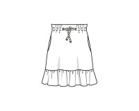 Schnittmuster, Rock mit Kordel, burda style 5832