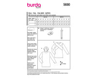 Schnittmuster Pulli & Shirt mit überkreuzten Schnittteilen, burda style 5680