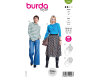 Schnittmuster Kapuzenpulli oder raffinierter Ausschnitt, burda style 5680
