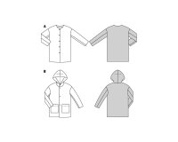 Schnittmuster Kinderjacke mit Knöpfen und Kapuze, burda kids 9207