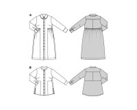 Schnittmuster Bluse & Blusenkleid mit Stehkragen,...
