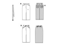 Schnittmuster Denimröcke, burda style 5715