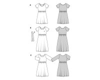 Schnittmuster Kleider mit betonter Taille, burda easy 5686