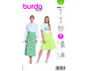 Schnittmuster Midirock mit Raffung, burda style 5837