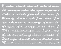 Silhouette-Schablone SCRIPT, Handschrift, Art Stencil von...