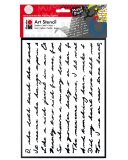 Silhouette-Schablone SCRIPT, Handschrift, Art Stencil von Marabu