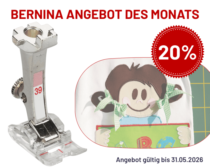 BERNINA Stickfuß mit transparenter Sohle # 39
