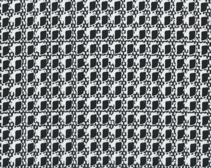 Edler Baumwoll-Stretch SERPA NOIR, Karo-Muster in Weboptik, schwarz-weiß