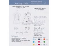 1 Restexemplar Aufbügelbares Stickmuster JUST STAY...