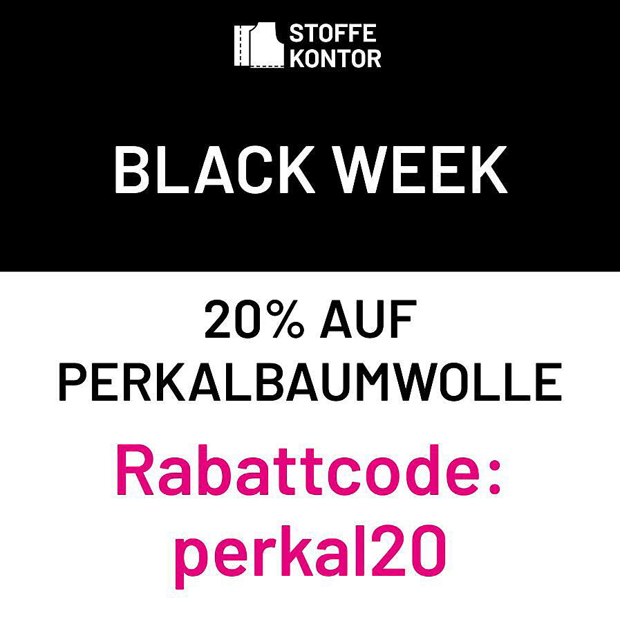 Black Week Perkalbaumwolle